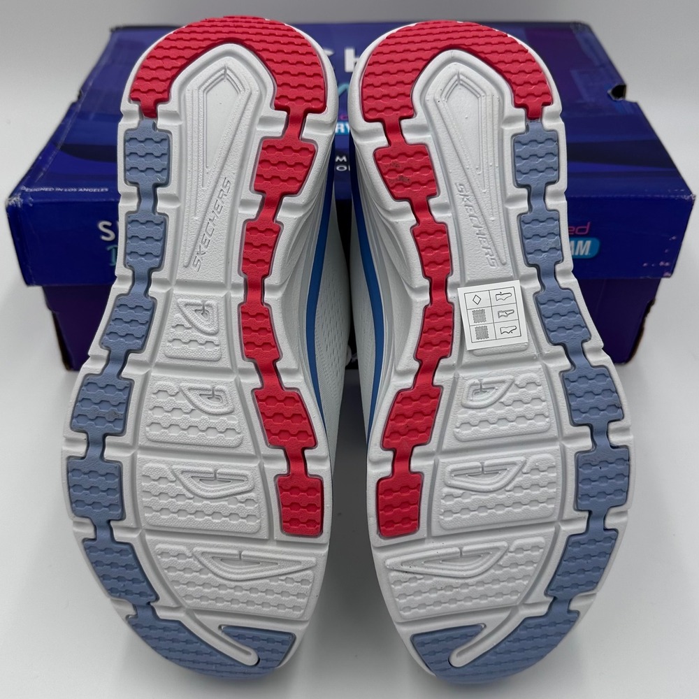 Skechers D'Lux Walker Sneakers Womens 9.5 White Blue Infinite Motion 149368 NEW - Picture 10 of 12
